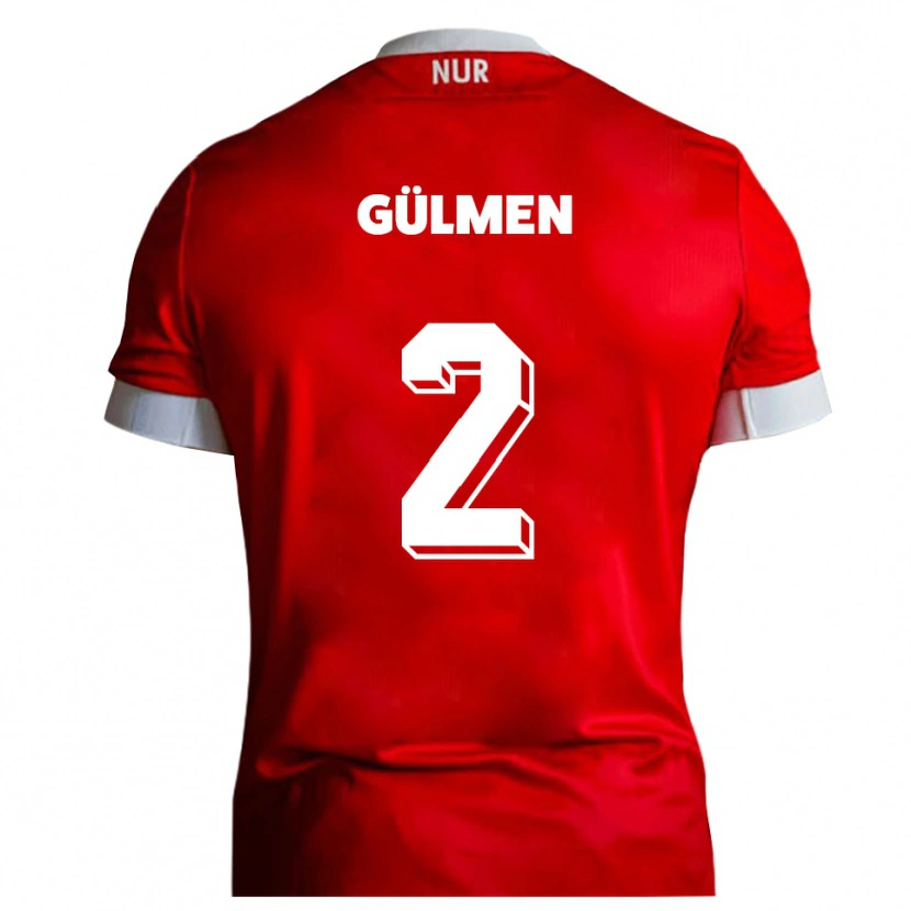 Danxen Bambino Maglia Kubilay Gülmen #2 Rosso Bianco Kit Gara Home 2025/26 Maglietta