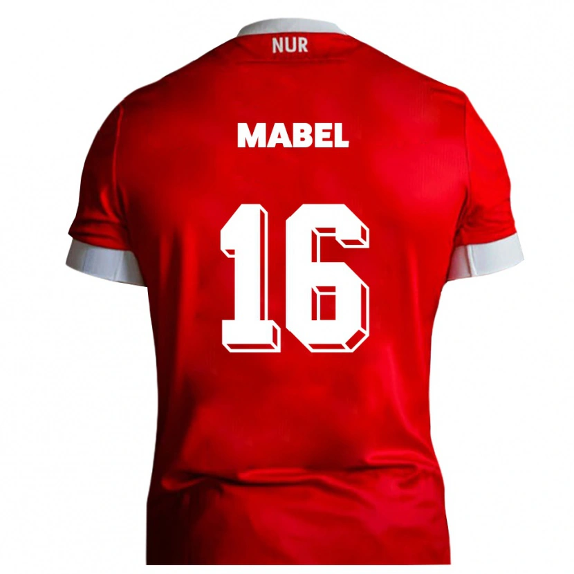 Danxen Bambino Maglia Steeve Mabel #16 Rosso Bianco Kit Gara Home 2025/26 Maglietta