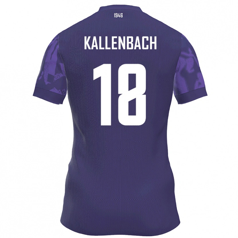 Danxen Bambino Maglia William Kallenbach #18 Viola Bianco Kit Gara Home 2025/26 Maglietta