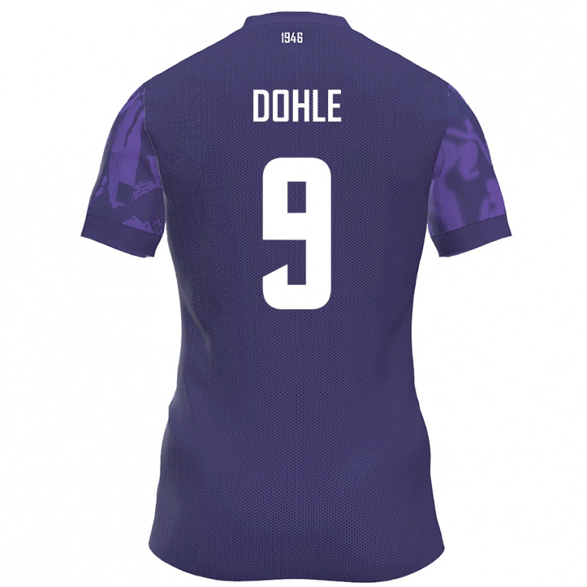 Danxen Bambino Maglia Leo Dohle #9 Viola Bianco Kit Gara Home 2025/26 Maglietta