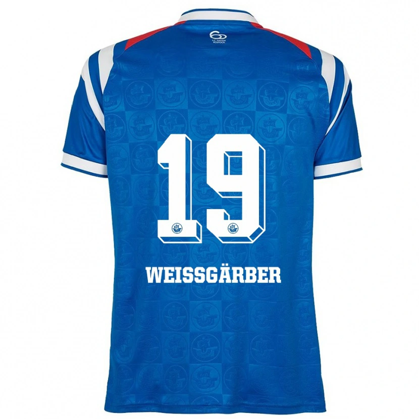 Danxen Bambino Maglia Ronja Weißgärber #19 Blu Bianco Rosso Kit Gara Home 2025/26 Maglietta