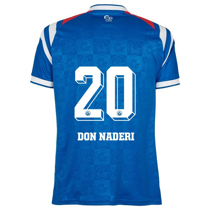 Danxen Bambino Maglia Ryan Naderi #20 Blu Bianco Rosso Kit Gara Home 2025/26 Maglietta
