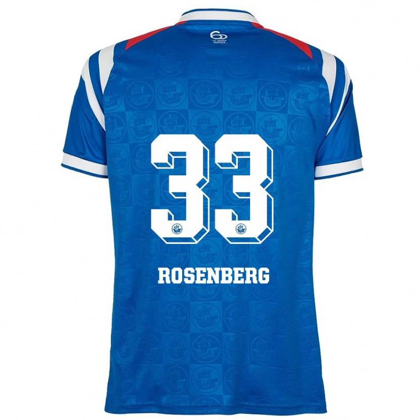 Danxen Bambino Maglia Moritz Rosenberg #33 Blu Bianco Rosso Kit Gara Home 2025/26 Maglietta