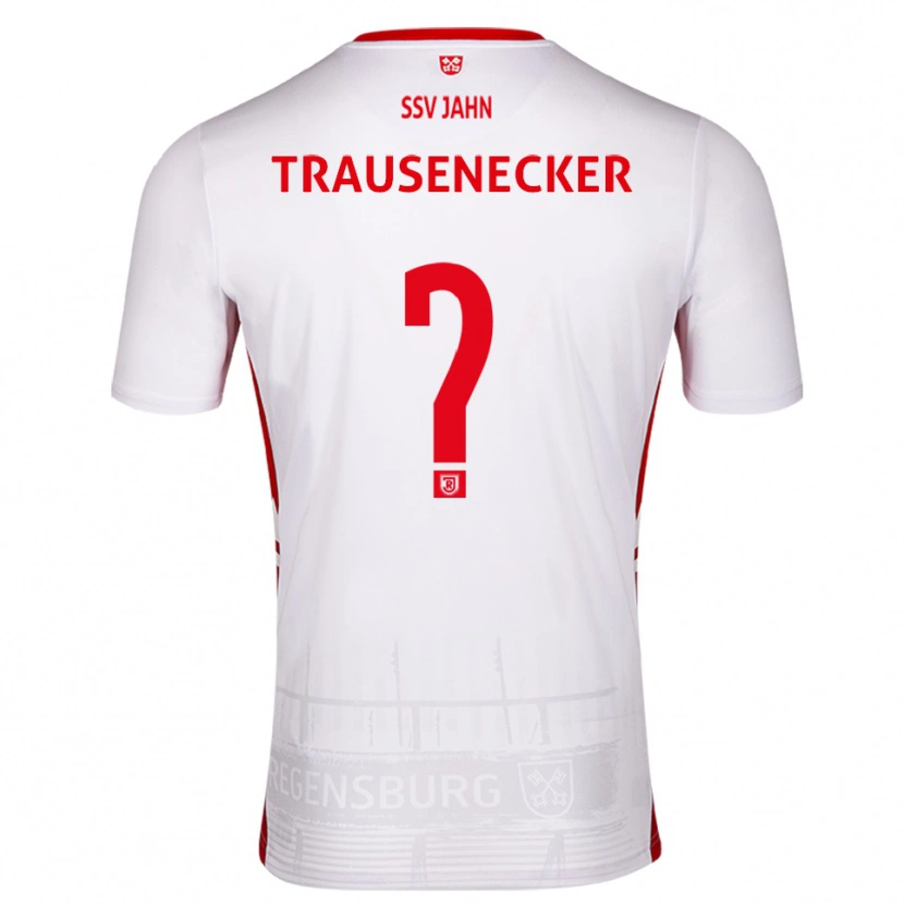Danxen Bambino Maglia Bastian Trausenecker #0 Bianco Rosso Kit Gara Home 2025/26 Maglietta