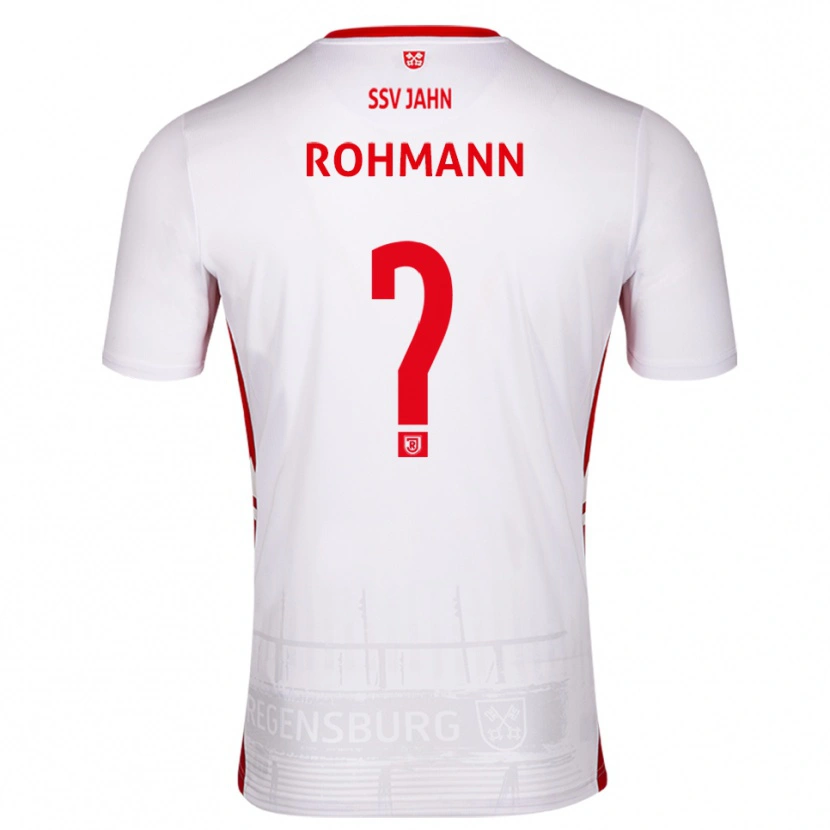 Danxen Bambino Maglia Jonas Rohmann #0 Bianco Rosso Kit Gara Home 2025/26 Maglietta
