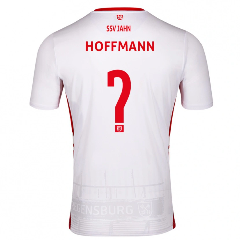 Danxen Bambino Maglia Leon Hoffmann #0 Bianco Rosso Kit Gara Home 2025/26 Maglietta