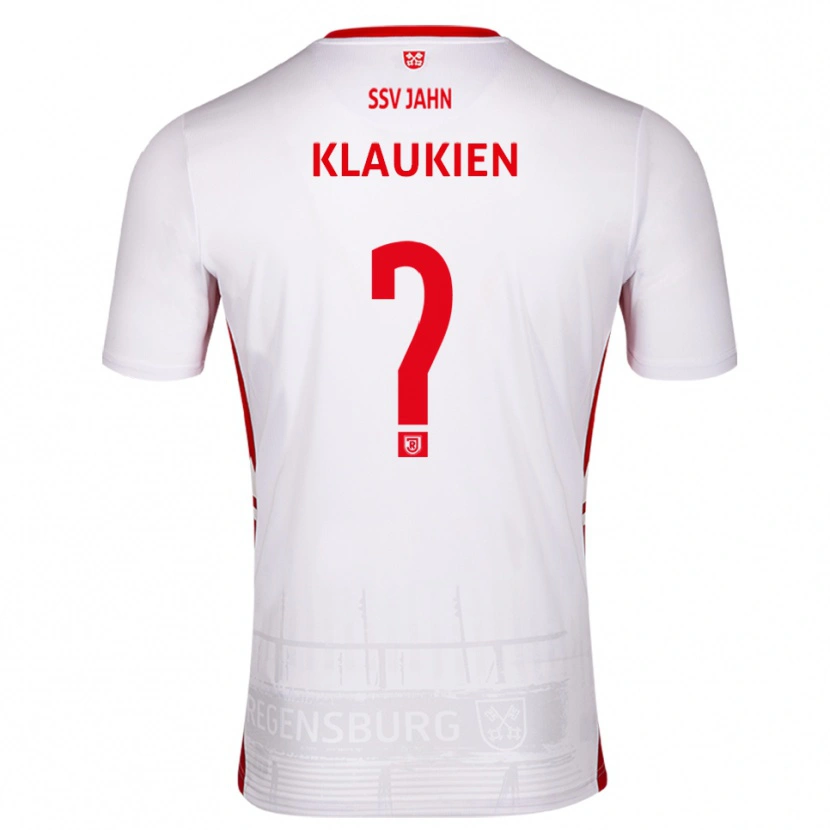 Danxen Bambino Maglia Luca Klaukien #0 Bianco Rosso Kit Gara Home 2025/26 Maglietta