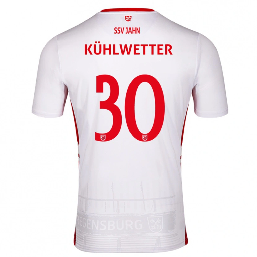 Danxen Bambino Maglia Christian Kühlwetter #30 Bianco Rosso Kit Gara Home 2025/26 Maglietta