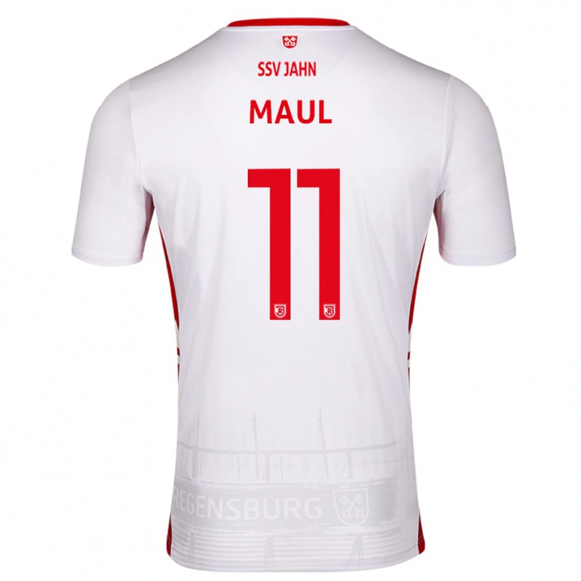 Danxen Bambino Maglia Marco Maul #11 Bianco Rosso Kit Gara Home 2025/26 Maglietta