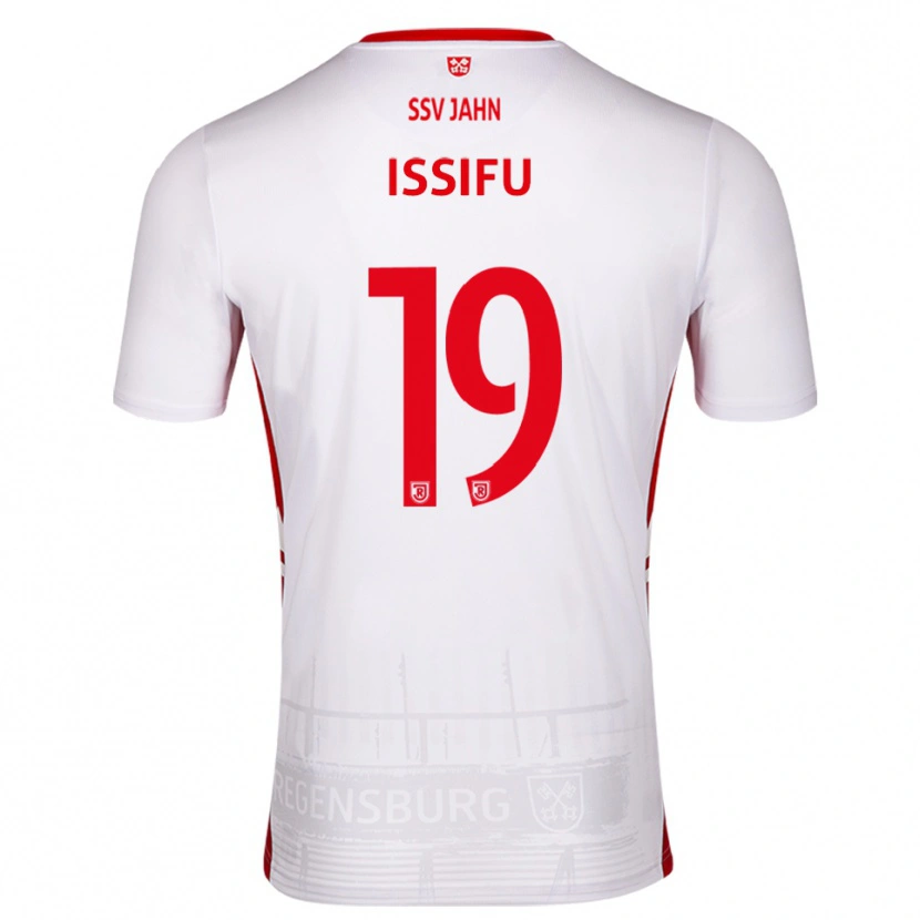 Danxen Bambino Maglia Hakim Issifu #19 Bianco Rosso Kit Gara Home 2025/26 Maglietta