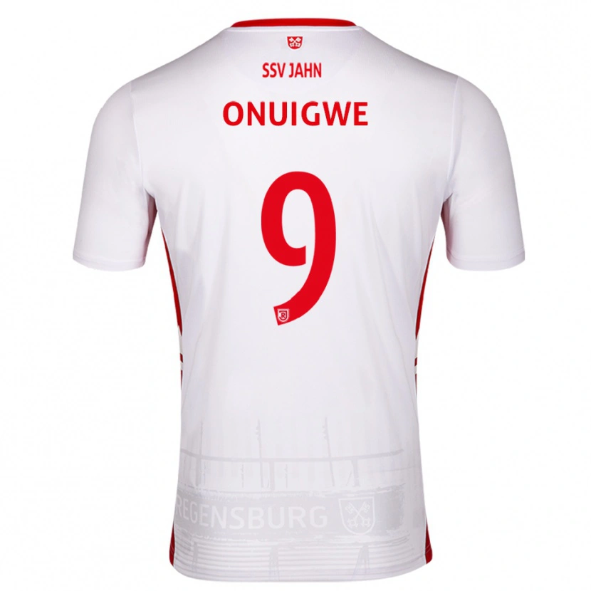 Danxen Bambino Maglia Kelvin Onuigwe #9 Bianco Rosso Kit Gara Home 2025/26 Maglietta