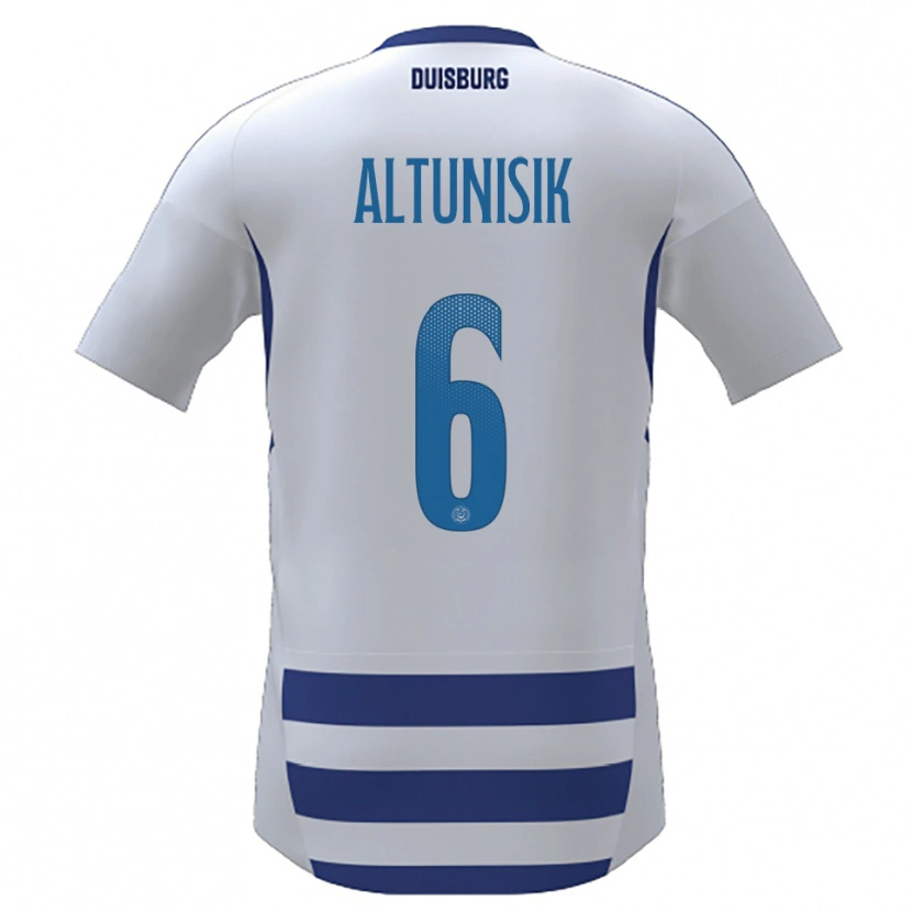 Danxen Bambino Maglia Kerim Altunisik #6 Bianco Blu Kit Gara Home 2025/26 Maglietta