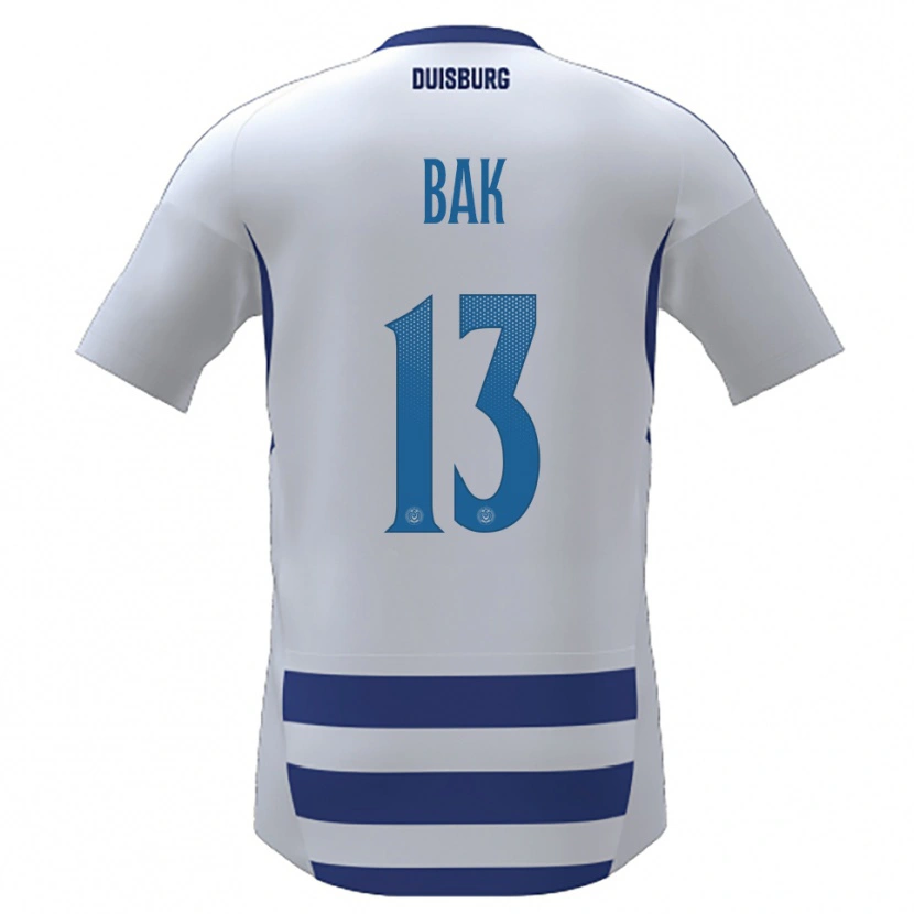 Danxen Bambino Maglia Jolina Bak #13 Bianco Blu Kit Gara Home 2025/26 Maglietta