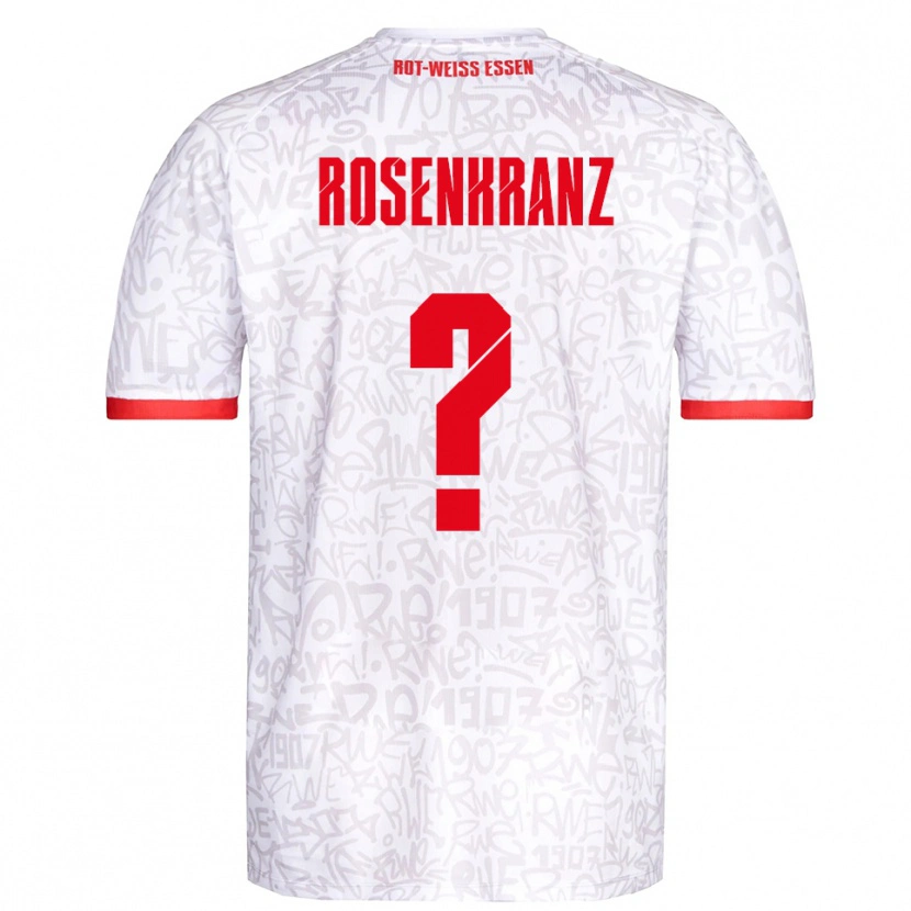Danxen Bambino Maglia Colin Rosenkranz #0 Bianco Rosso Kit Gara Home 2025/26 Maglietta