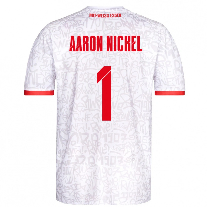 Danxen Bambino Maglia Arvit Aaron Nickel #1 Bianco Rosso Kit Gara Home 2025/26 Maglietta