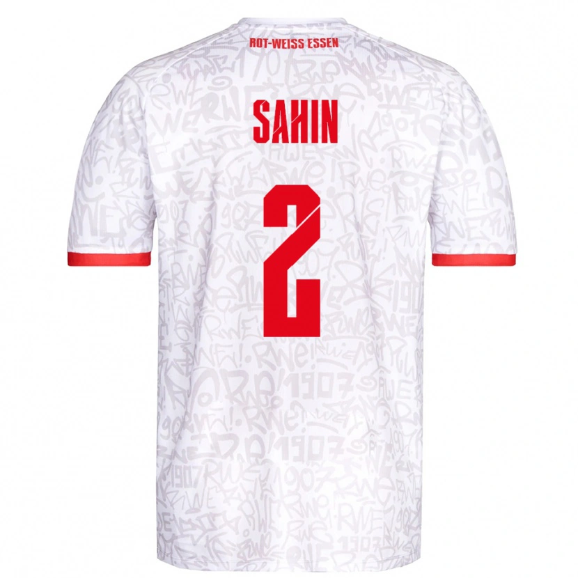 Danxen Bambino Maglia Can Sahin #2 Bianco Rosso Kit Gara Home 2025/26 Maglietta
