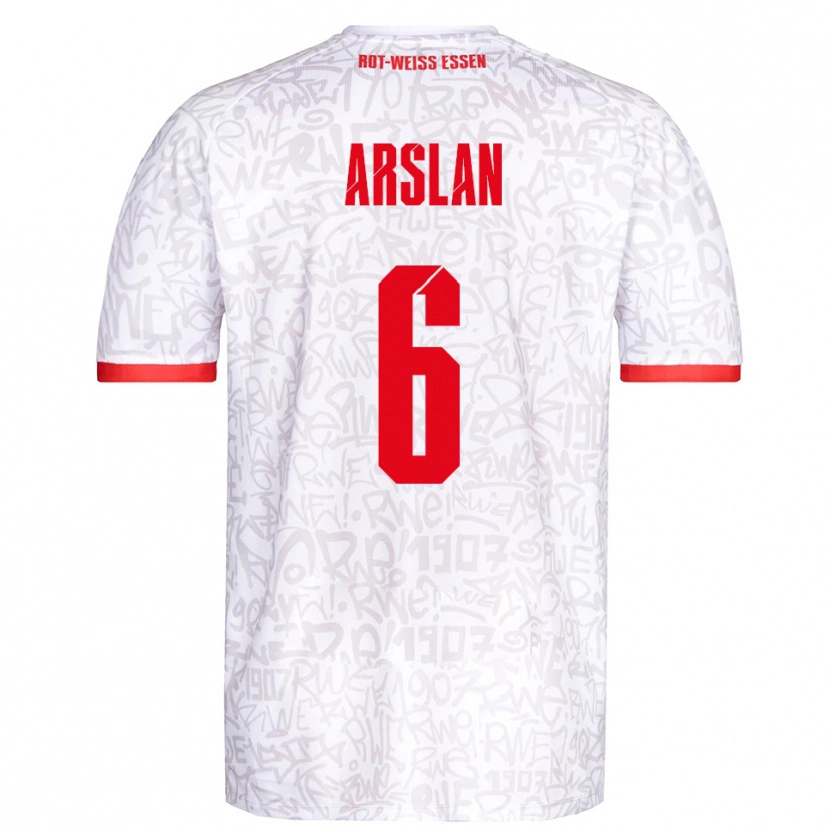 Danxen Bambino Maglia Ahmet Arslan #6 Bianco Rosso Kit Gara Home 2025/26 Maglietta