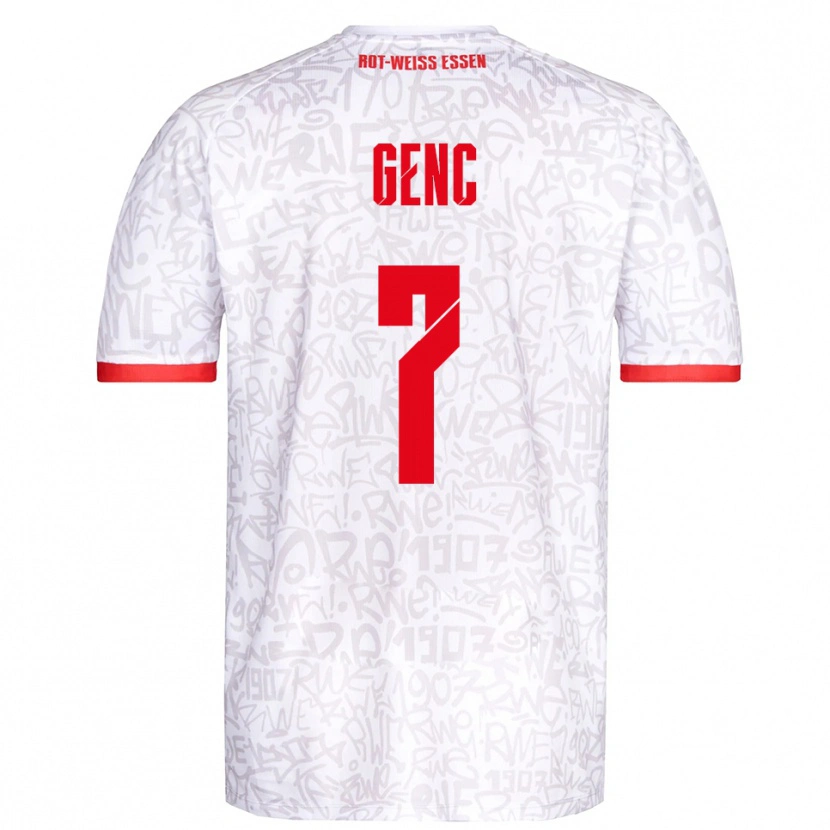 Danxen Bambino Maglia Mert Genc #7 Bianco Rosso Kit Gara Home 2025/26 Maglietta