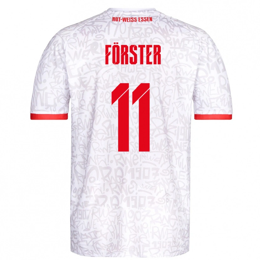 Danxen Bambino Maglia Luis Förster #11 Bianco Rosso Kit Gara Home 2025/26 Maglietta
