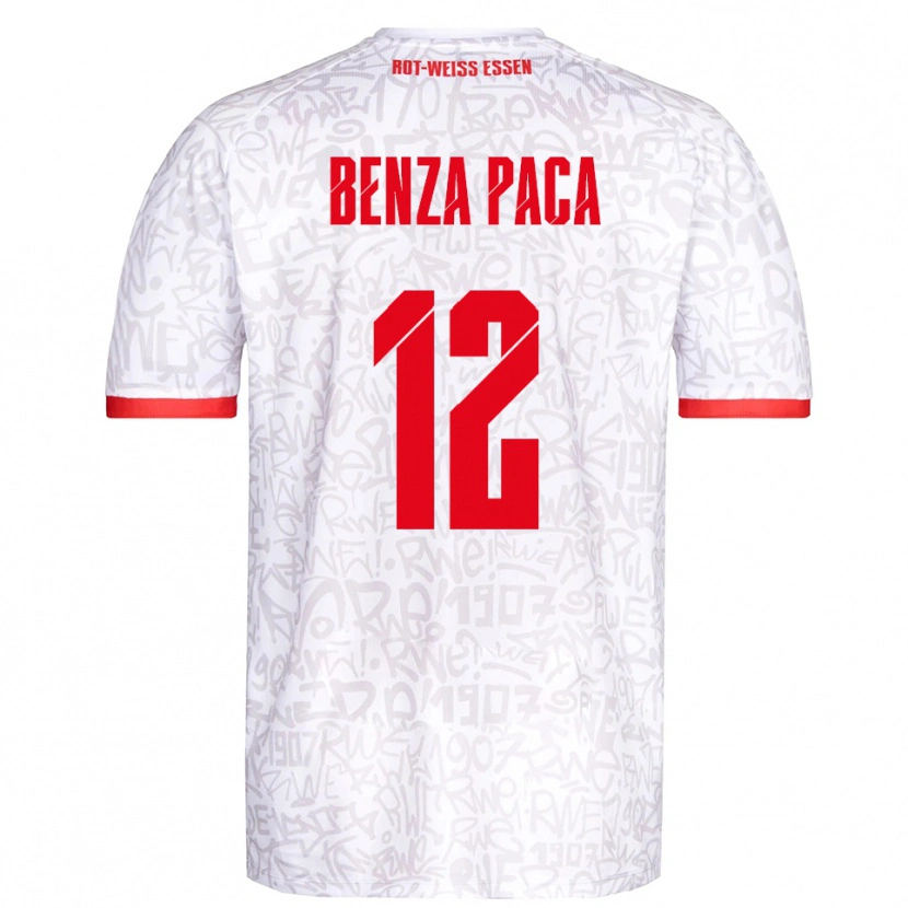 Danxen Bambino Maglia Lynes Benza Paca #12 Bianco Rosso Kit Gara Home 2025/26 Maglietta