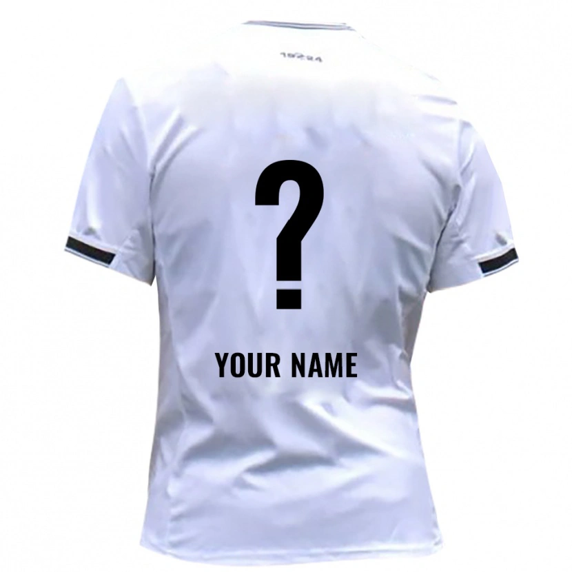 Danxen Bambino Maglia Il Tuo Nome #0 Bianco Rosso Kit Gara Home 2025/26 Maglietta