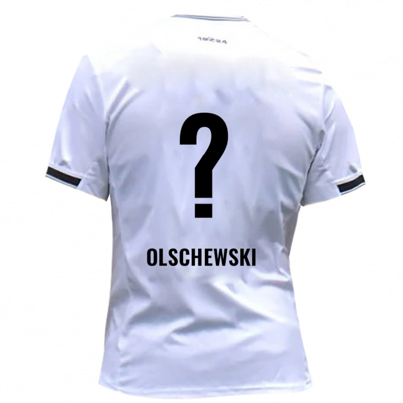 Danxen Bambino Maglia Jan Olschewski #0 Bianco Rosso Kit Gara Home 2025/26 Maglietta