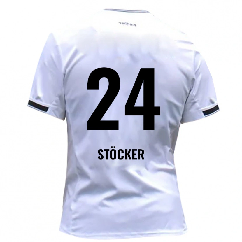 Danxen Bambino Maglia Michel Stöcker #24 Bianco Rosso Kit Gara Home 2025/26 Maglietta