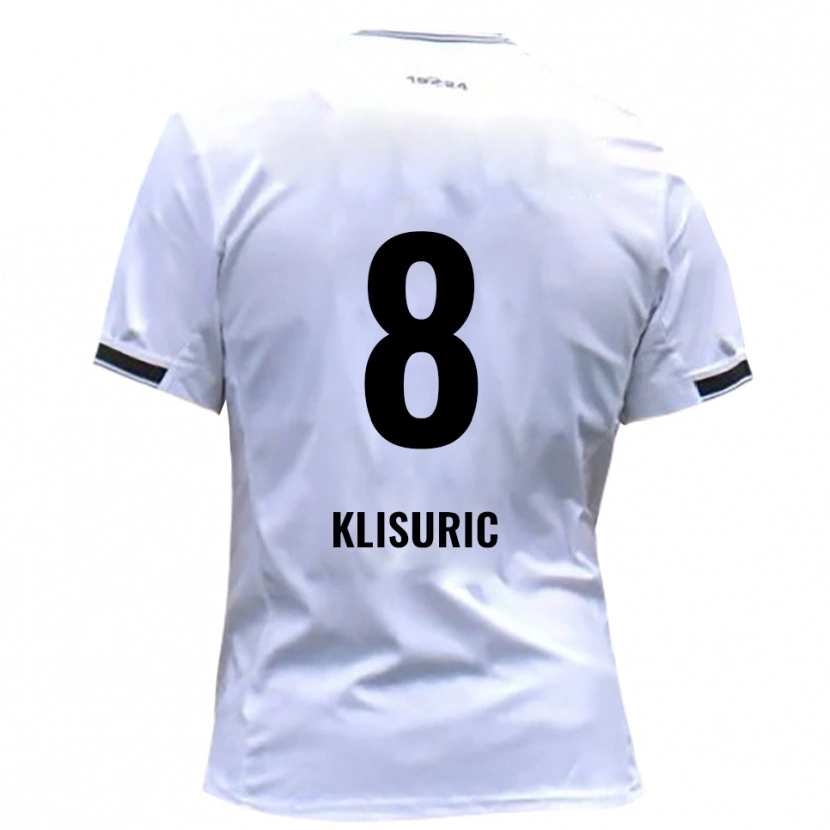 Danxen Bambino Maglia Lazar Klisuric #8 Bianco Rosso Kit Gara Home 2025/26 Maglietta