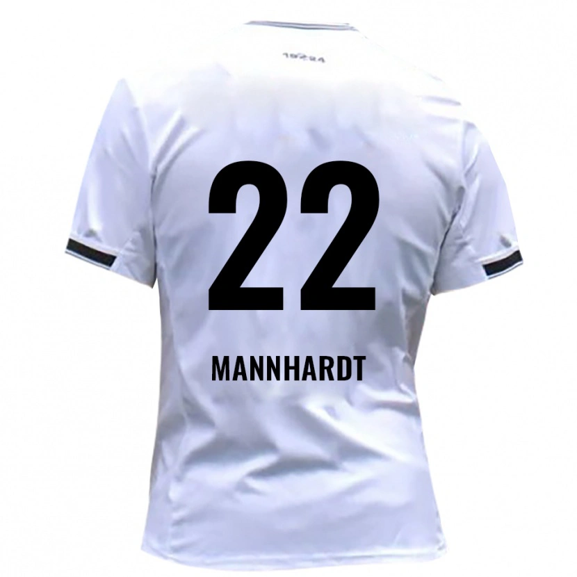 Danxen Bambino Maglia Marco Mannhardt #22 Bianco Rosso Kit Gara Home 2025/26 Maglietta