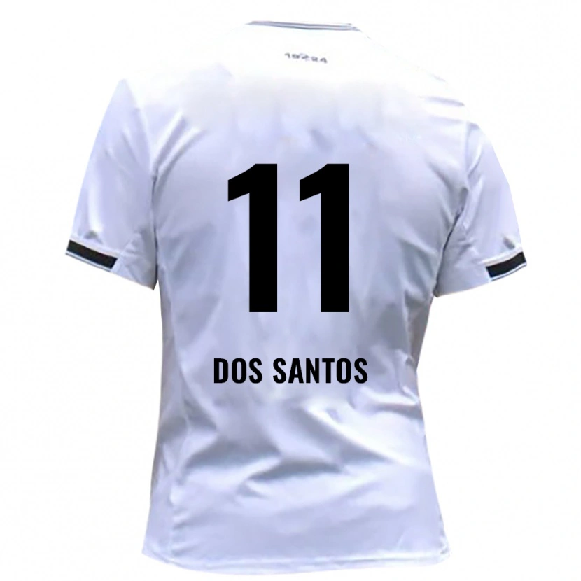 Danxen Bambino Maglia Samuel Dos Santos #11 Bianco Rosso Kit Gara Home 2025/26 Maglietta