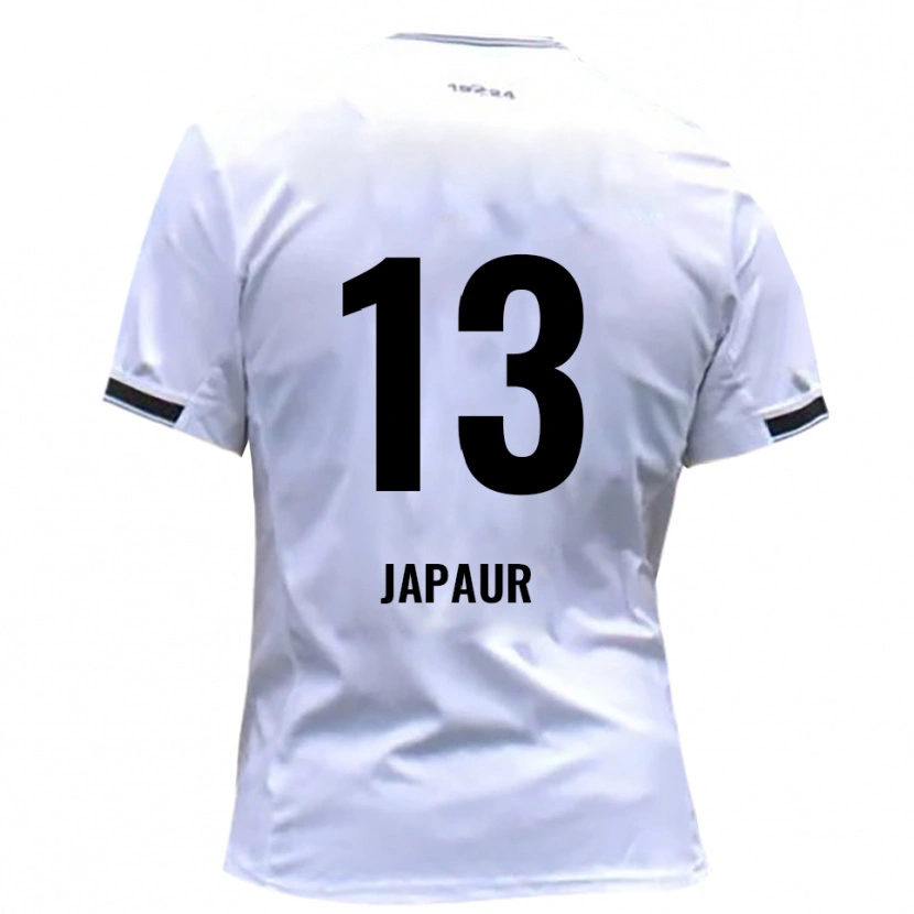 Danxen Bambino Maglia Alem Japaur #13 Bianco Rosso Kit Gara Home 2025/26 Maglietta