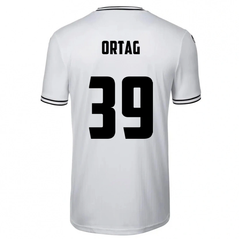 Danxen Bambino Maglia Christian Ortag #39 Bianco Nero Kit Gara Home 2025/26 Maglietta