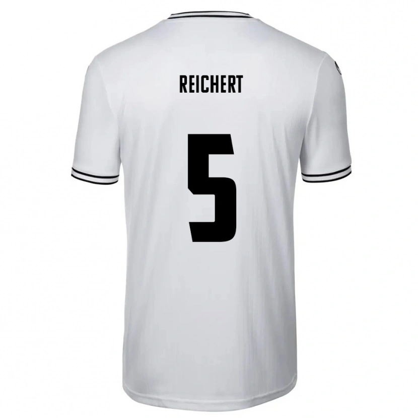 Danxen Bambino Maglia Johannes Reichert #5 Bianco Nero Kit Gara Home 2025/26 Maglietta