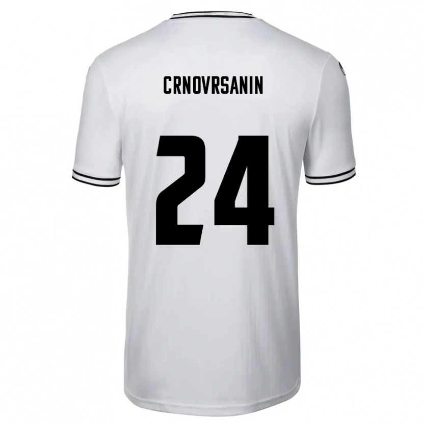 Danxen Bambino Maglia Sadin Crnovrsanin #24 Bianco Nero Kit Gara Home 2025/26 Maglietta