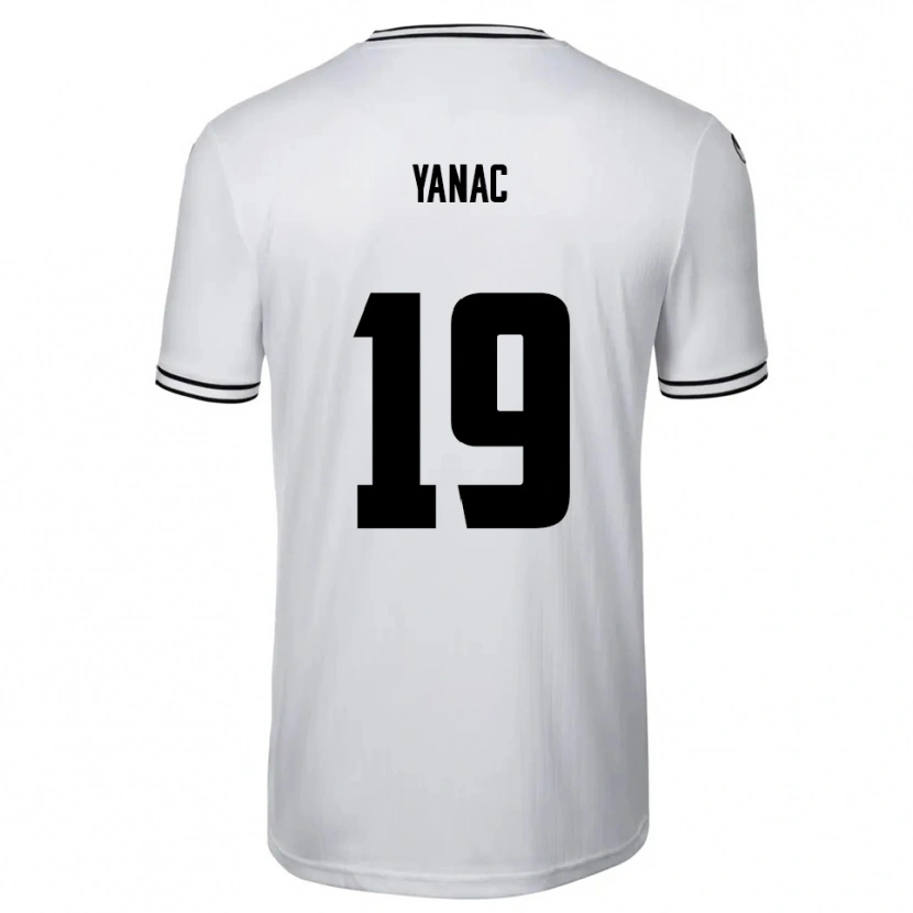 Danxen Bambino Maglia Kaan Yanac #19 Bianco Nero Kit Gara Home 2025/26 Maglietta