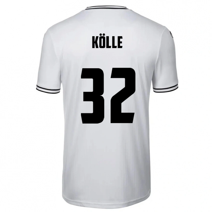 Danxen Bambino Maglia Niklas Kölle #32 Bianco Nero Kit Gara Home 2025/26 Maglietta