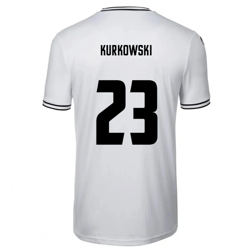 Danxen Bambino Maglia Hannes Kurkowski #23 Bianco Nero Kit Gara Home 2025/26 Maglietta