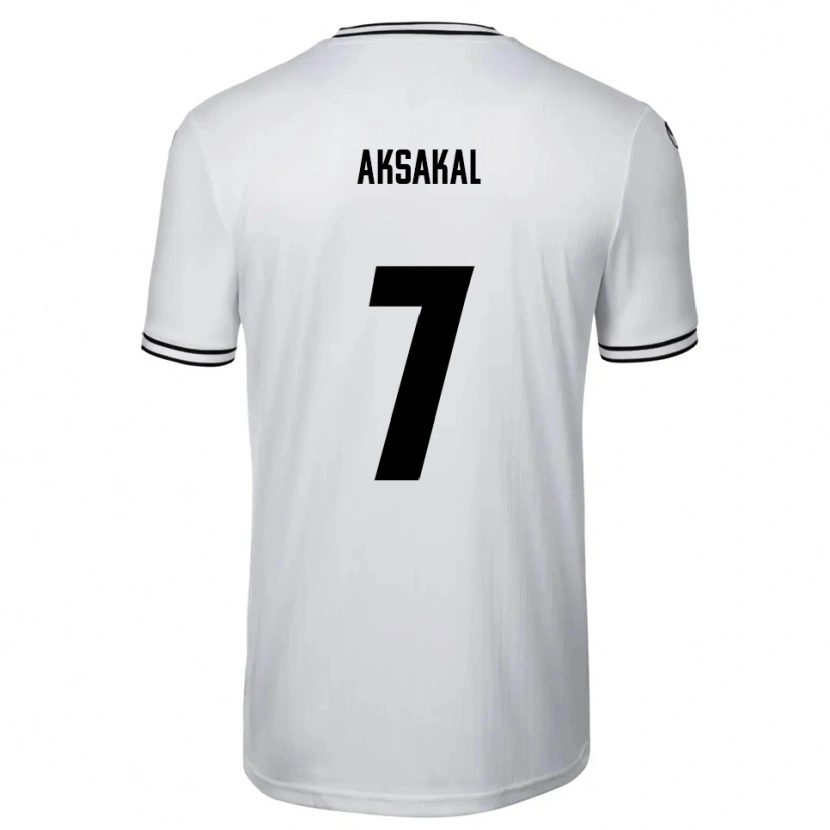 Danxen Bambino Maglia Ensar Aksakal #7 Bianco Nero Kit Gara Home 2025/26 Maglietta