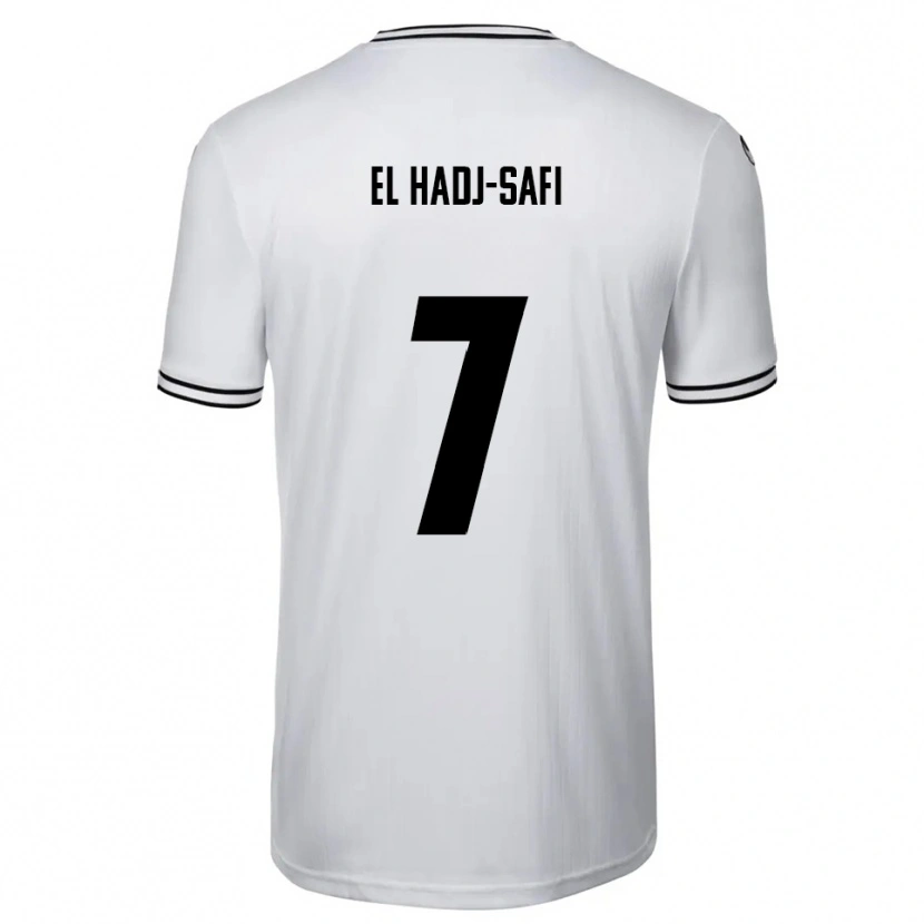 Danxen Bambino Maglia Iljas El Hadj-Safi #7 Bianco Nero Kit Gara Home 2025/26 Maglietta