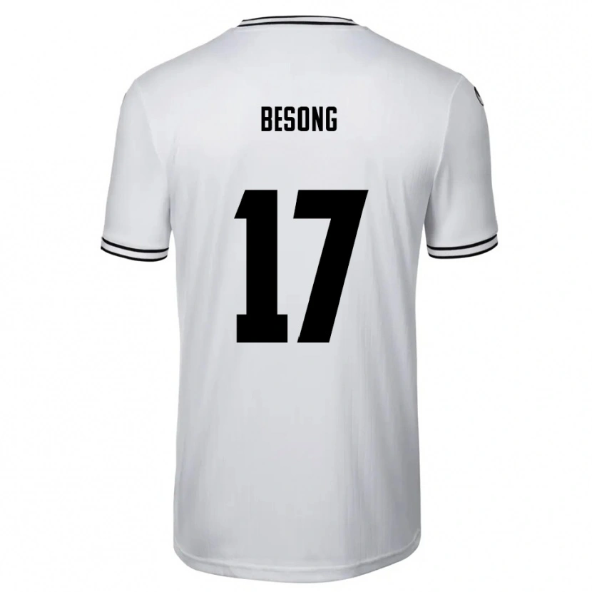 Danxen Bambino Maglia Paul-Philipp Besong #17 Bianco Nero Kit Gara Home 2025/26 Maglietta