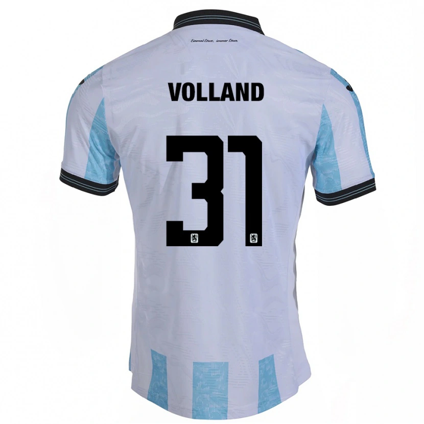 Danxen Bambino Maglia Kevin Volland #31 Bianco Azzurro Kit Gara Home 2025/26 Maglietta