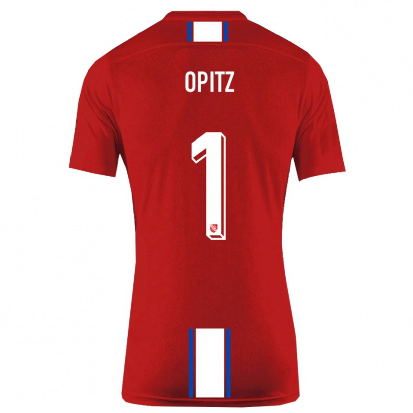 Danxen Bambino Maglia Tom Opitz #1 Rosso Bianco Kit Gara Home 2025/26 Maglietta