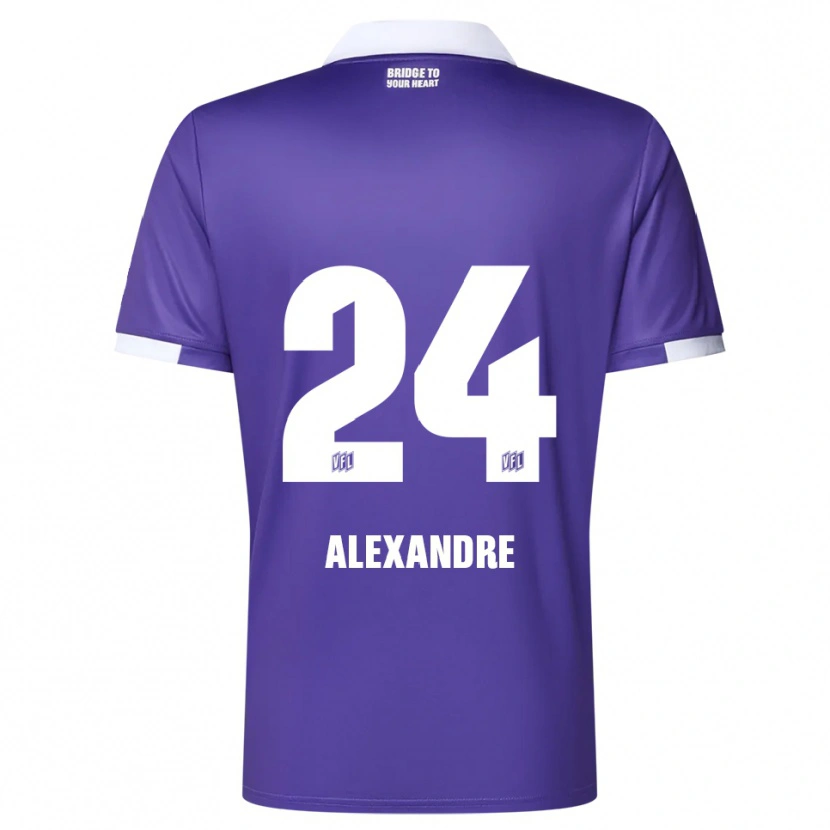 Danxen Bambino Maglia Tyron Alexandre #24 Viola Bianco Kit Gara Home 2025/26 Maglietta