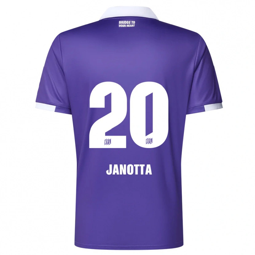 Danxen Bambino Maglia Theo Janotta #20 Viola Bianco Kit Gara Home 2025/26 Maglietta