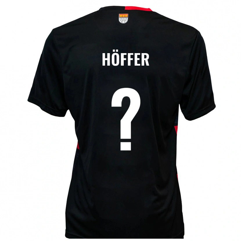 Danxen Bambino Maglia Chantal Höffer #0 Nero Rosso Kit Gara Home 2025/26 Maglietta