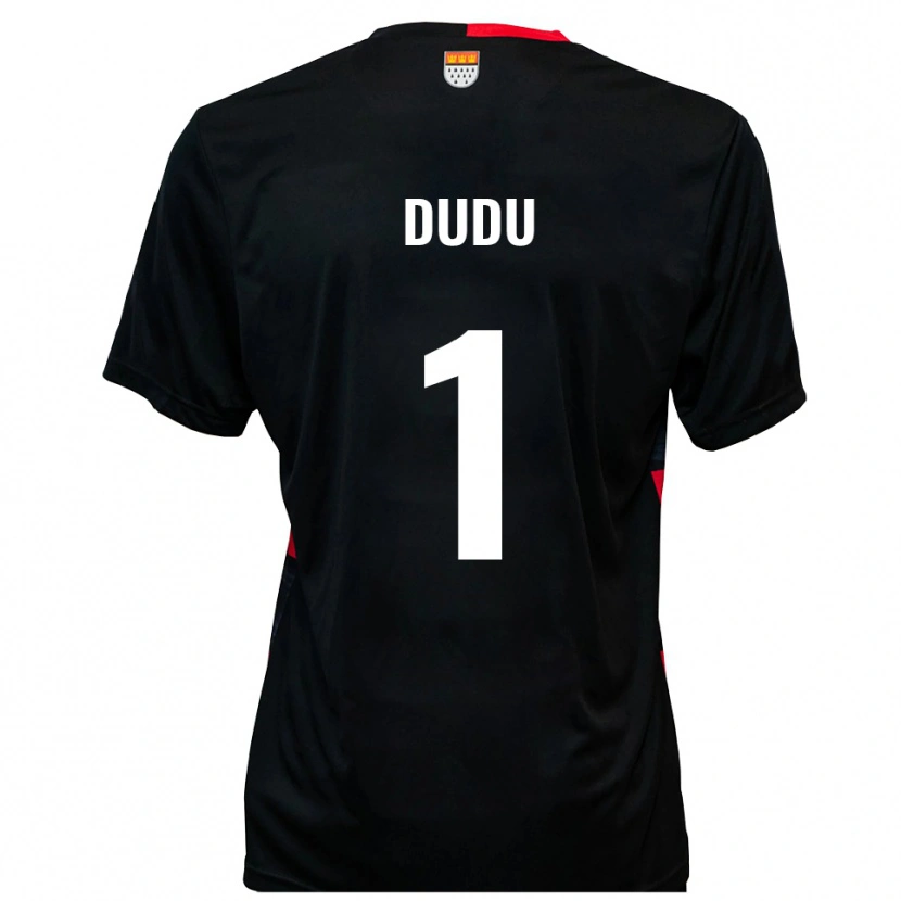 Danxen Bambino Maglia Dudu #1 Nero Rosso Kit Gara Home 2025/26 Maglietta