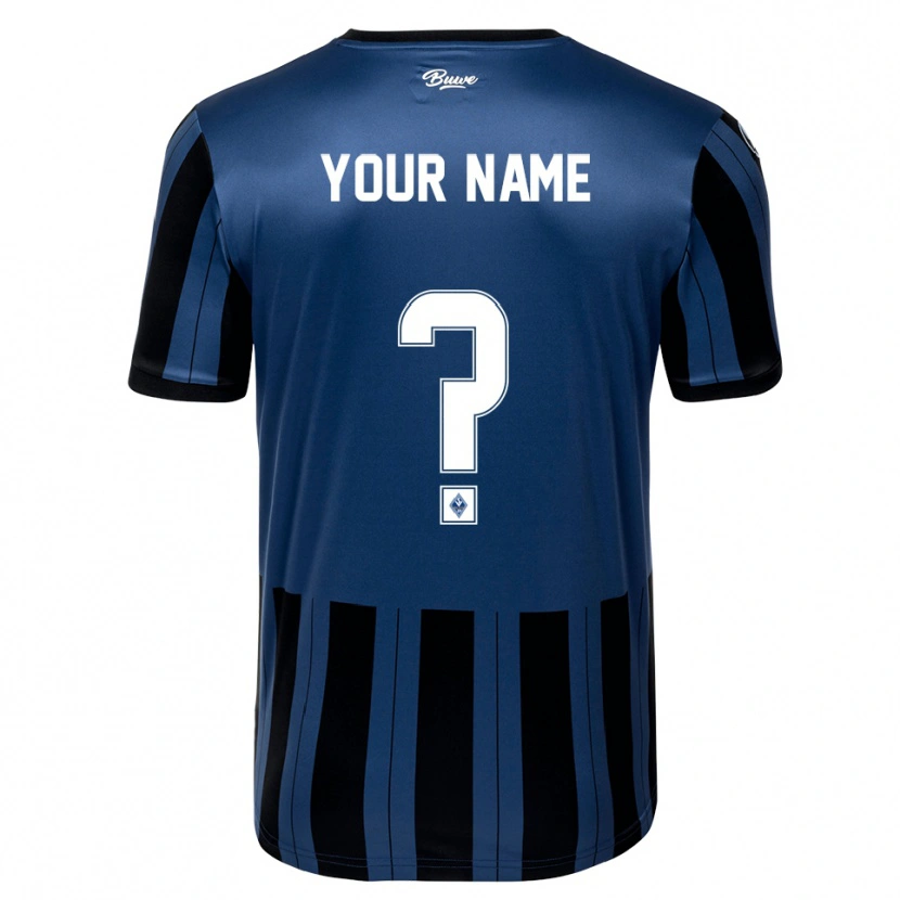 Danxen Bambino Maglia Il Tuo Nome #0 Blu Grigio Nero Kit Gara Home 2025/26 Maglietta