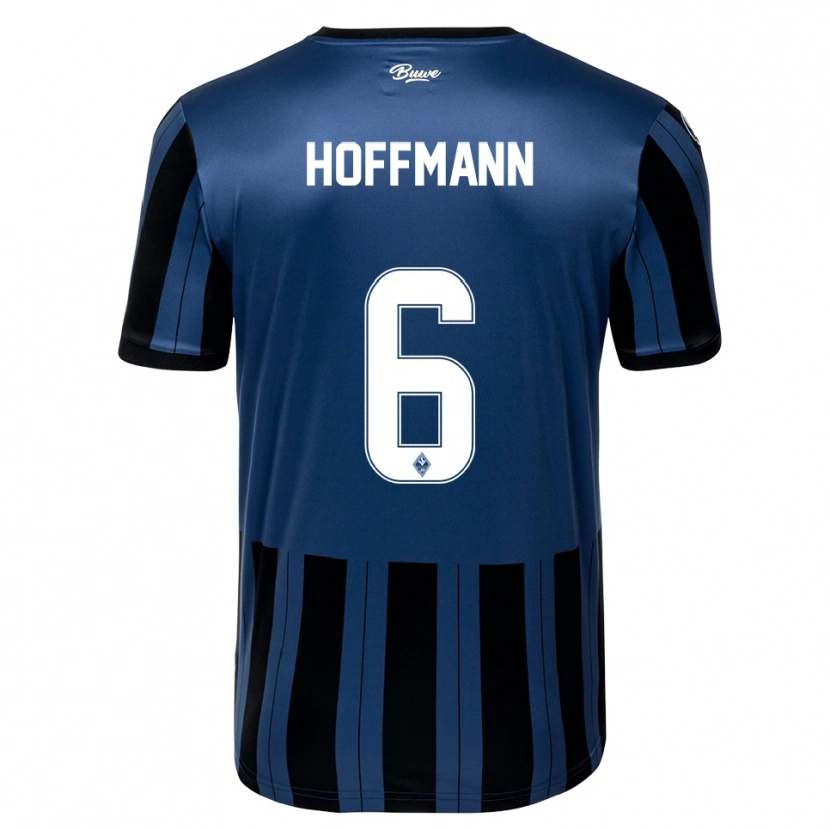 Danxen Bambino Maglia Niklas Hoffmann #6 Blu Grigio Nero Kit Gara Home 2025/26 Maglietta
