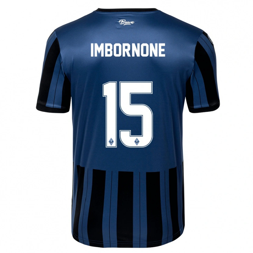 Danxen Bambino Maglia Fabio Imbornone #15 Blu Grigio Nero Kit Gara Home 2025/26 Maglietta