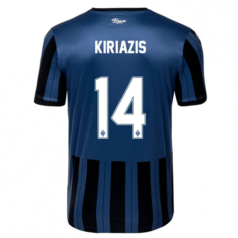Danxen Bambino Maglia Pavlos Kiriazis #14 Blu Grigio Nero Kit Gara Home 2025/26 Maglietta